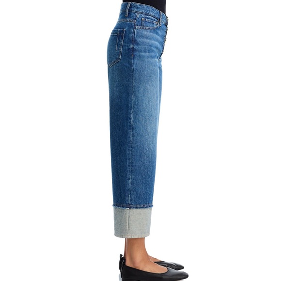 Derek Lam 10 Crosby Blue High Rise Cuff Straight Jeans - Picture 4 of 6